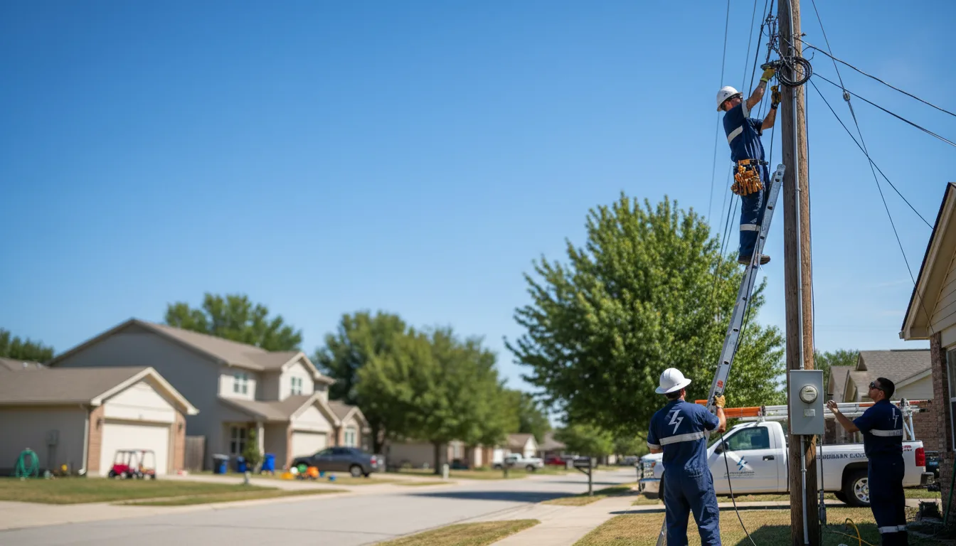 Residential electrician providing installation services in Steinauer, NE